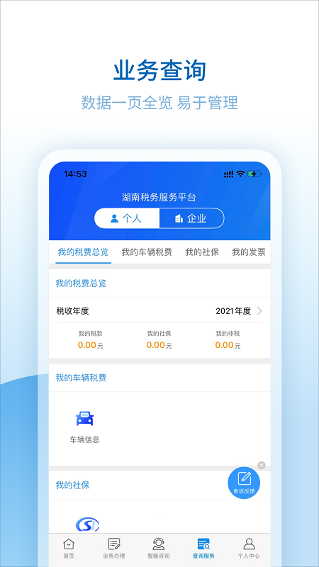 湖南税务服务平台截图