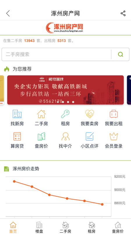 涿州房产网截图