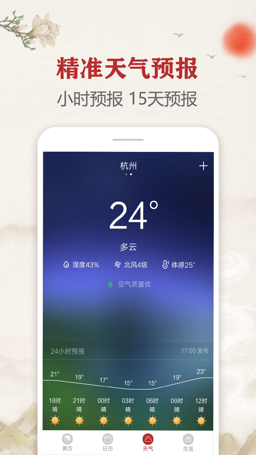 每日传统黄历截图