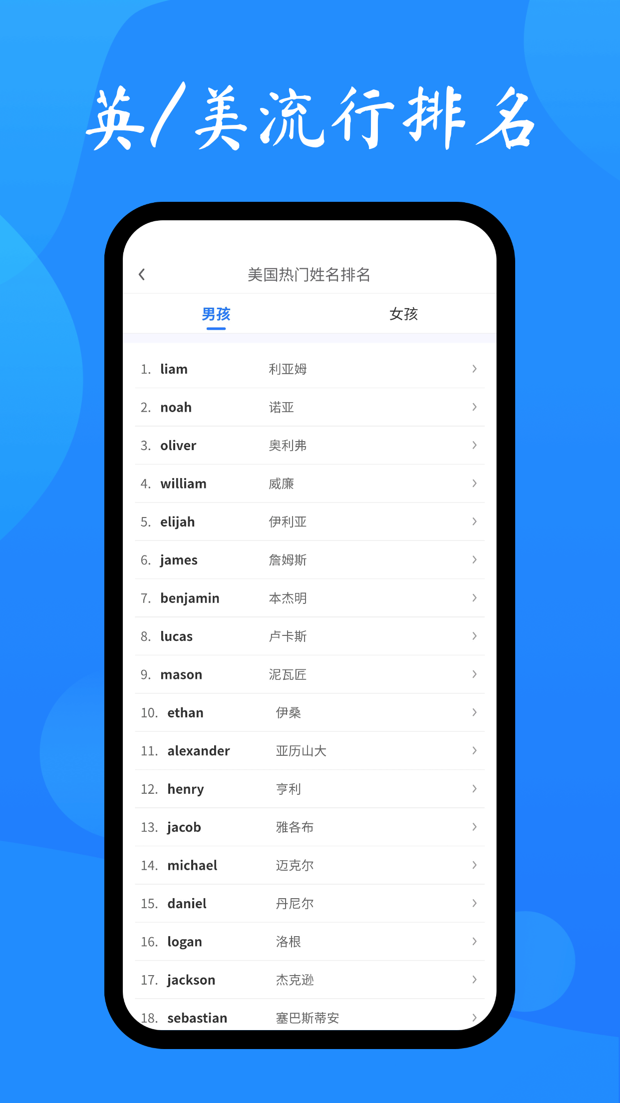 英文名起名取名助手截图