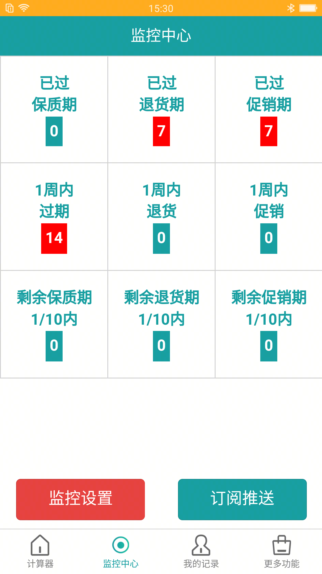 保质期监控截图