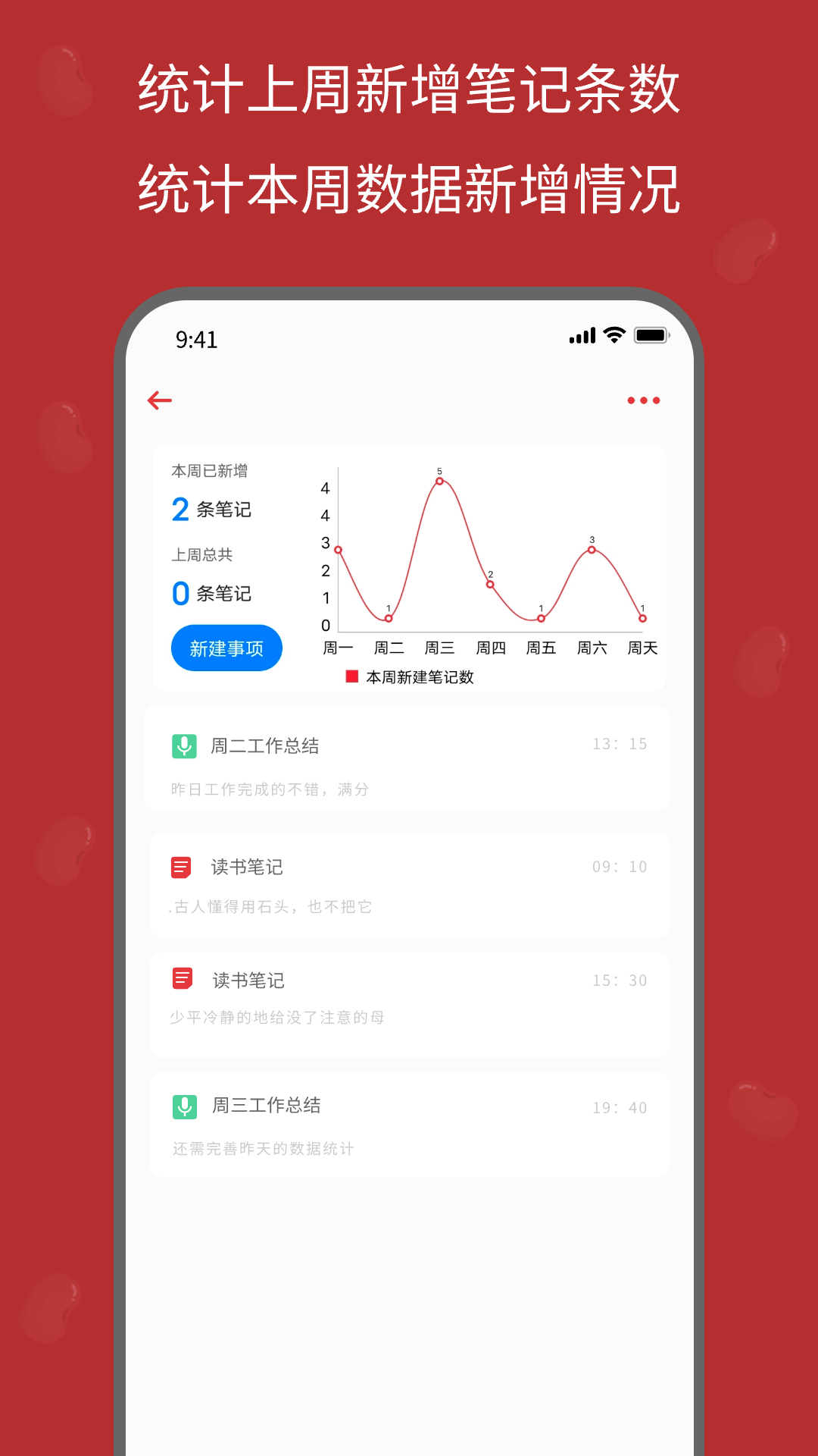 红豆笔记截图