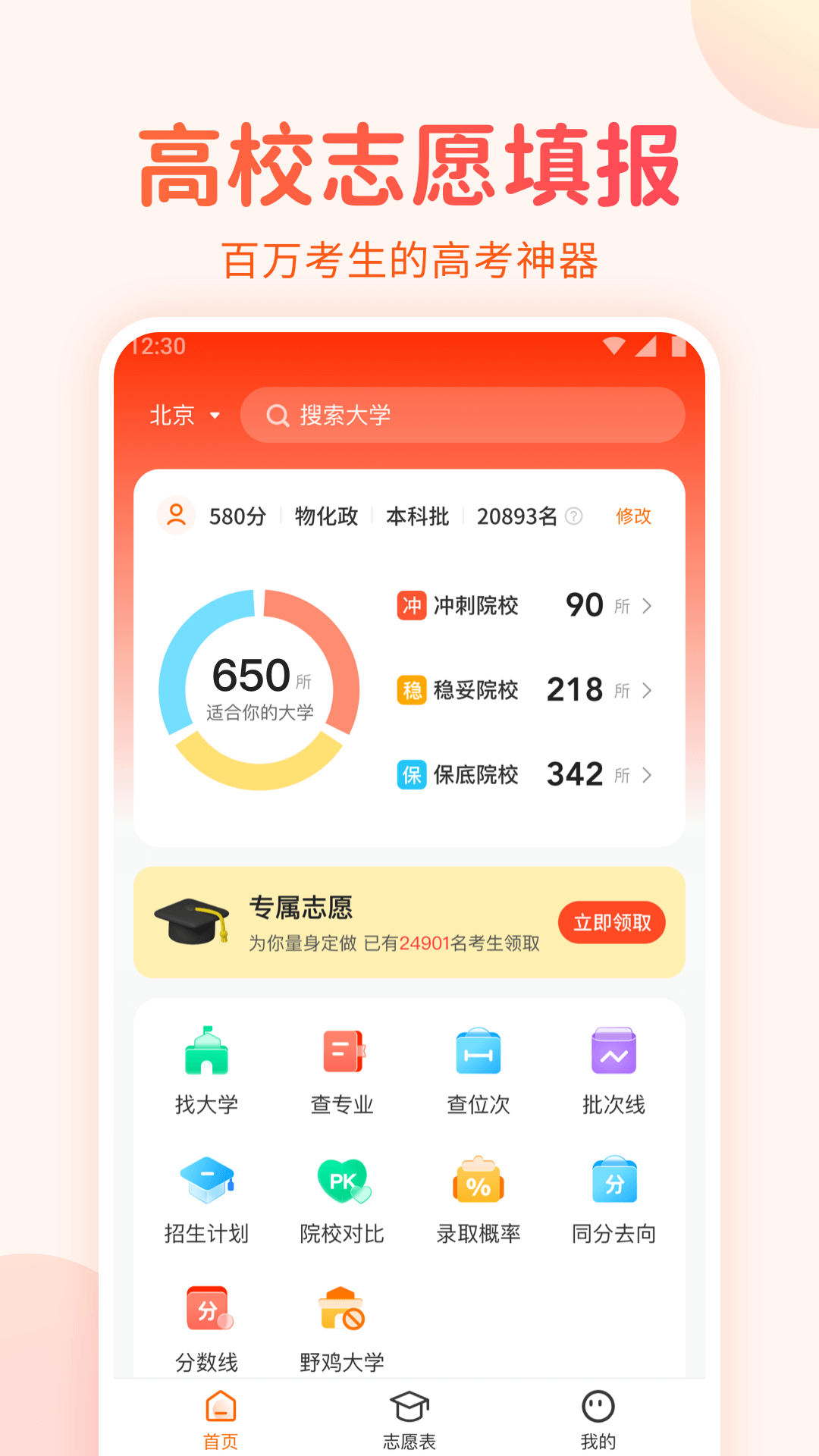 高考志愿填报手册截图