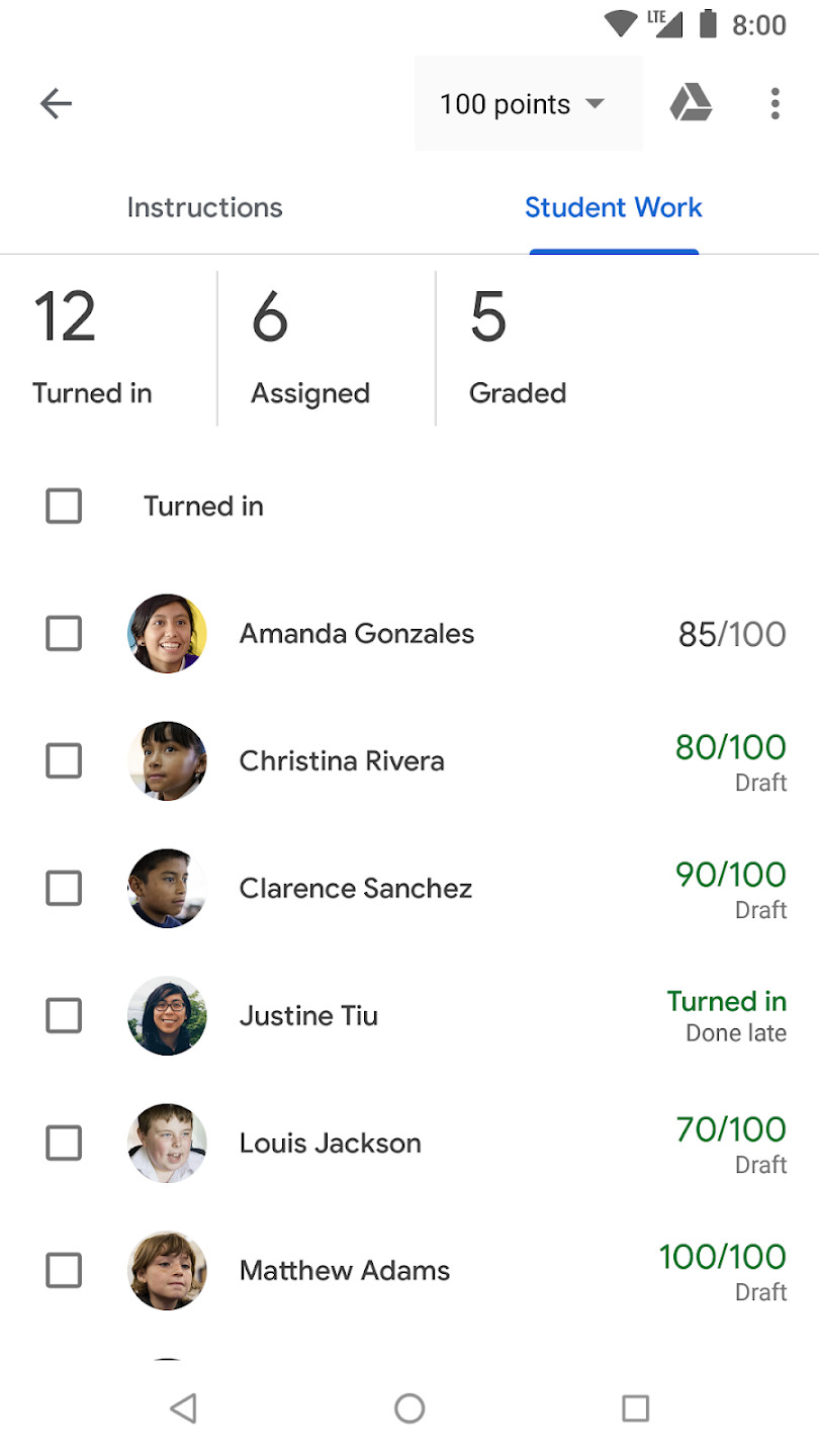 Google Classroom截图