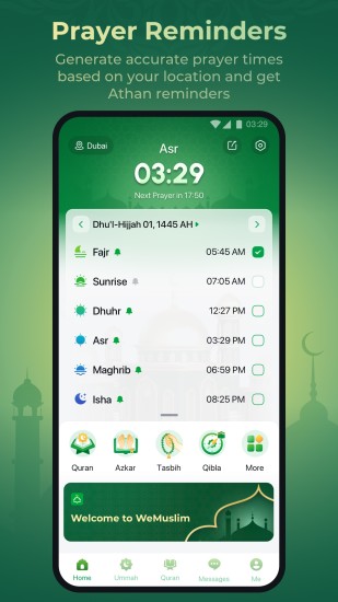 WeMuslim: Athan, Qibla&Quran截图